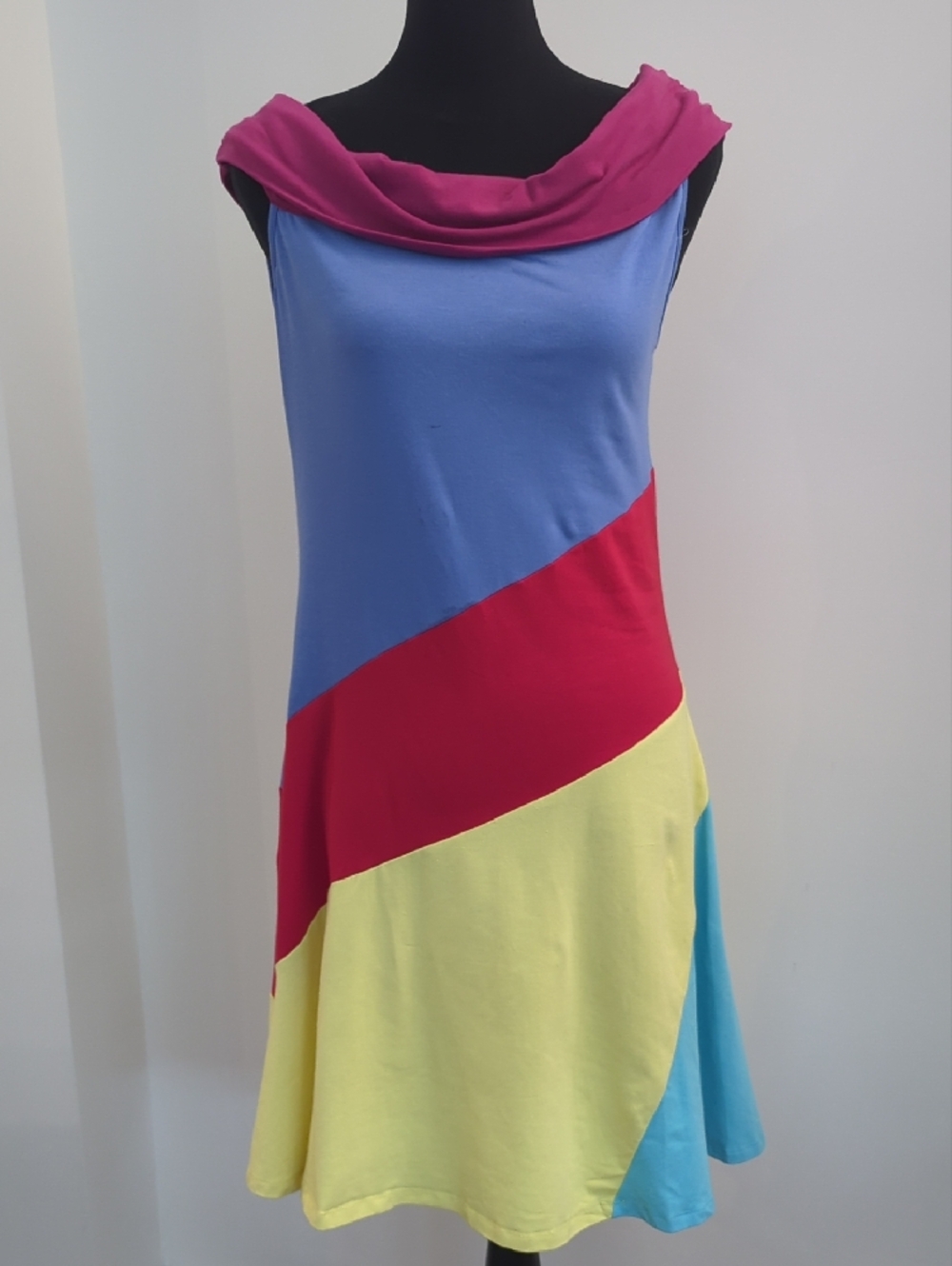 Stephen Burrows for Target Colorblock Off Shoulder Dress LARGE
